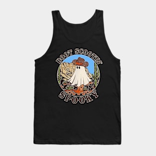 Copy of Vintage boot scoot spooky cowboy ghost groovy retro halloween Tank Top